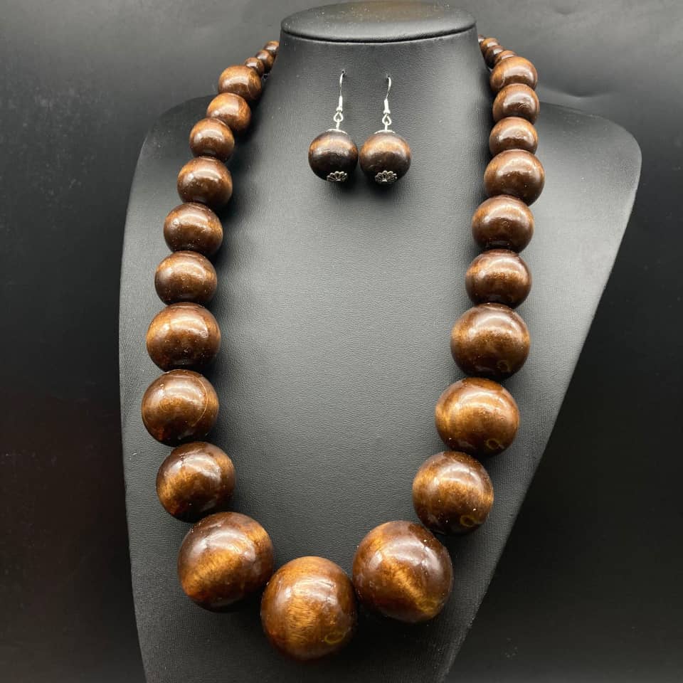 Beaded Necklace And Earrings